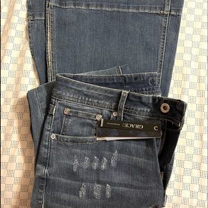 GRACE SPLIT BOTTOM FLARE JEANS